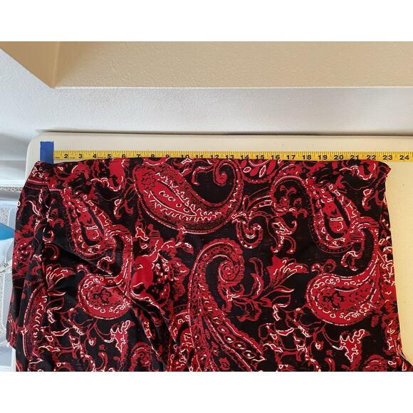 Cocomo Top Womens Size 1X Red 3/4 Sleeve Artsy Textured Stretch Ruched Career - Picture 6 of 9